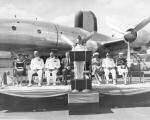Christening of first WV-2 A/C Bu No. 128323/TE-2.