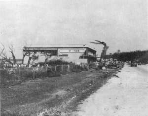 Damage by Typhoon Karen to buildings and villages.