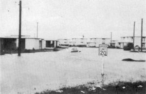 ENLISTED MEN'S HOUSING, Tyhoon Karen aftermath,