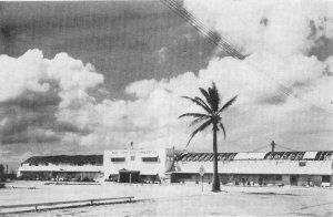 Tyhoon Karen wrenched-off the entire roof of the Technical Stores Warehouse building