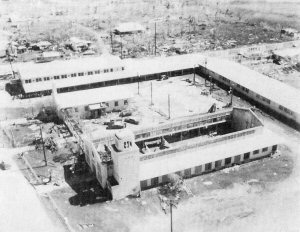 Tyhoon Karen wrenched-off the entire roof of the nunnery, chapel and main auditorium of the Church and School of St. Francis in Yona