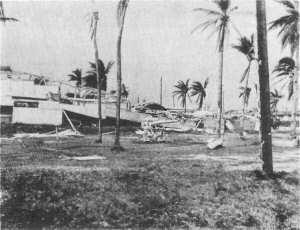 Tyhoon Karen aftermath, Damage to civilian facilities was also great.