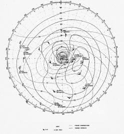 JUDY 4 Oct 1963 700mb TEMP/ISOTACH