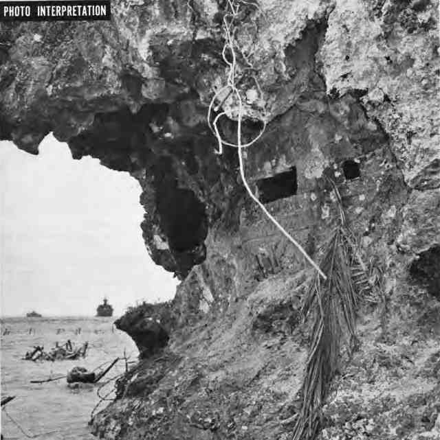 Jap gun positions
