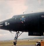 Nose art work on TE-5.