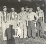 7 June '52 VC-11 Detachment TransPac Crew of VW-1's, Buno 77226 on arrival NAS B.P Lcdr Mill PPC, Lt. Sokol Co-pilot, Ltjg Goodman Nav. Al Dalton AL1 radio, A. 'Pappy' Herzing AD1 PC, George Stewart AD3 2nd PC