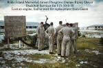  VW-1 crewmen at Wake Island memorial.